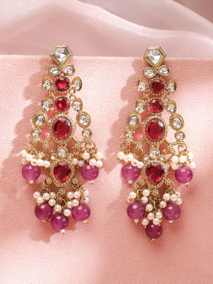 Dark Rose Tone Danglers