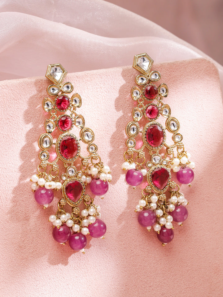 Dark Rose Tone Danglers