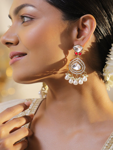 Pearl Glow Kundan Earrings