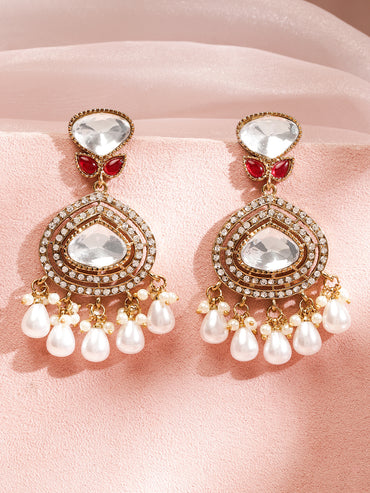 Pearl Glow Kundan Earrings