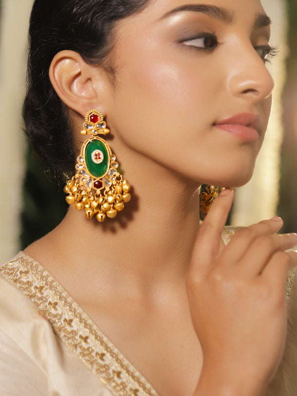 Golden Ghungroo Harmony Multicolor Chandelier