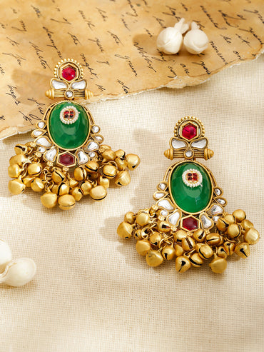 Golden Ghungroo Harmony Multicolor Chandelier