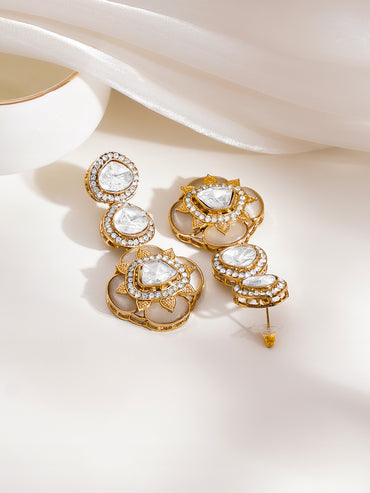 Antique Bloom Spark Luxe Drop Earrings