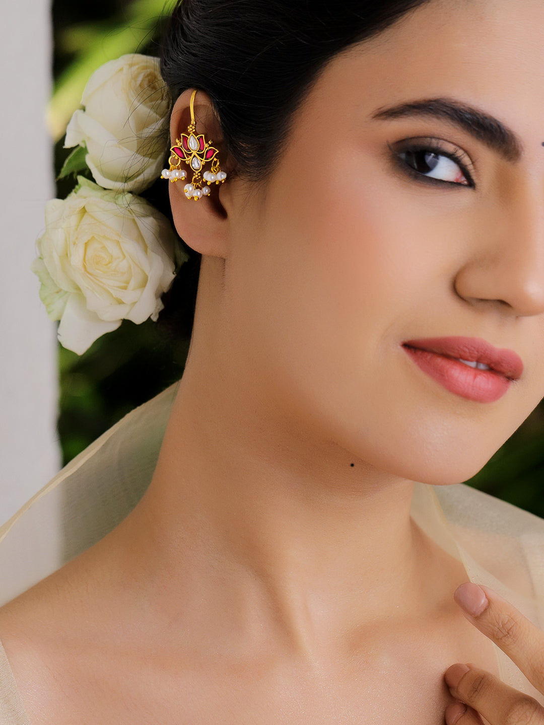 Classic Pink Tone Floral Drops