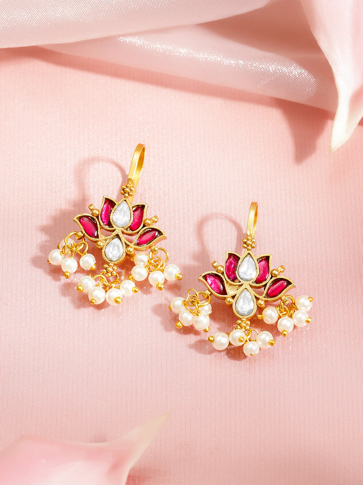 Classic Pink Tone Floral Drops