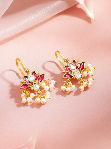 Classic Pink Tone Floral Drops