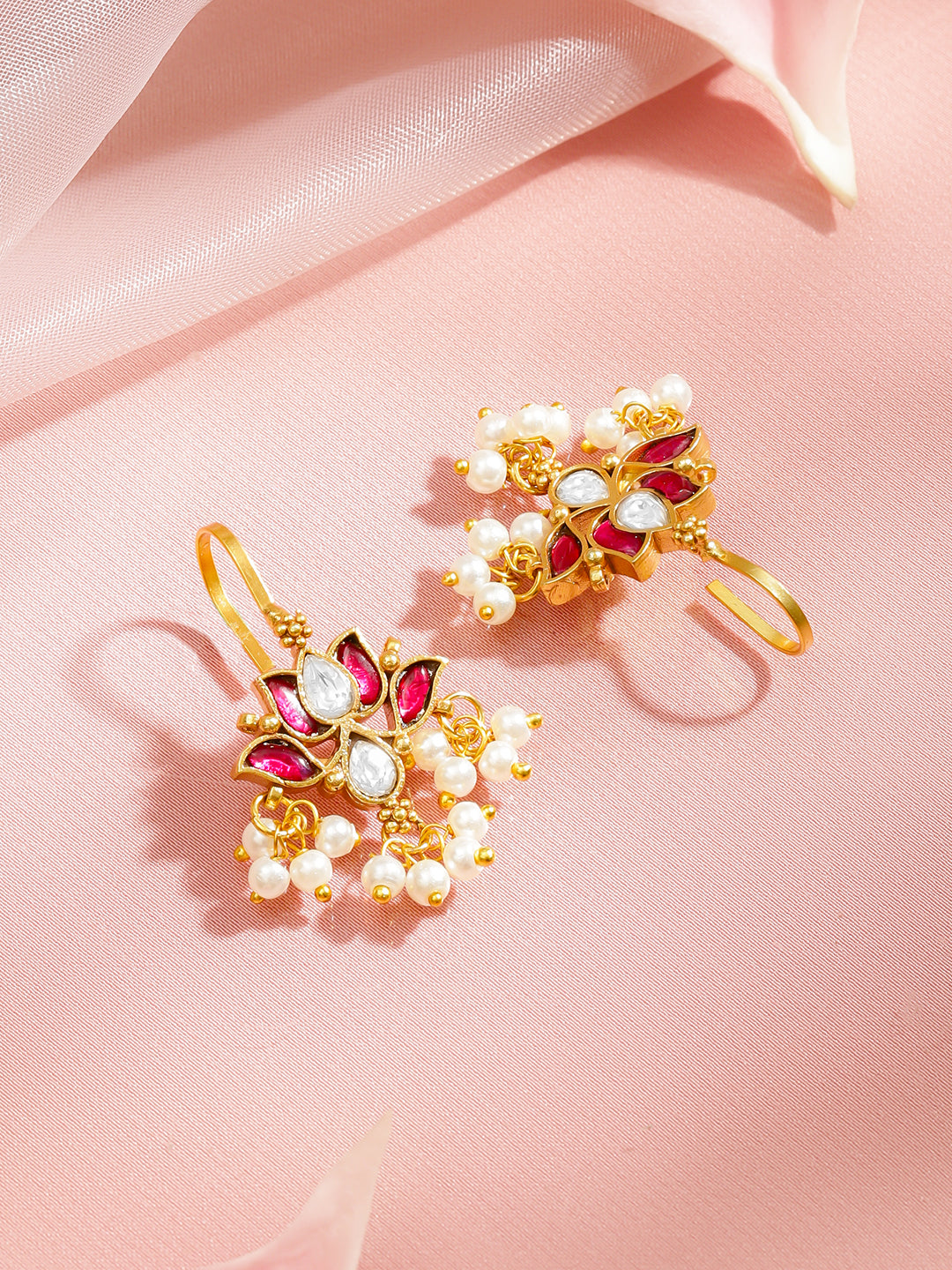 Classic Pink Tone Floral Drops