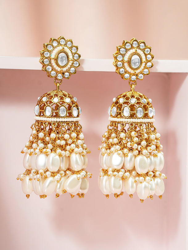 Refined Ivory Tone Jhumka