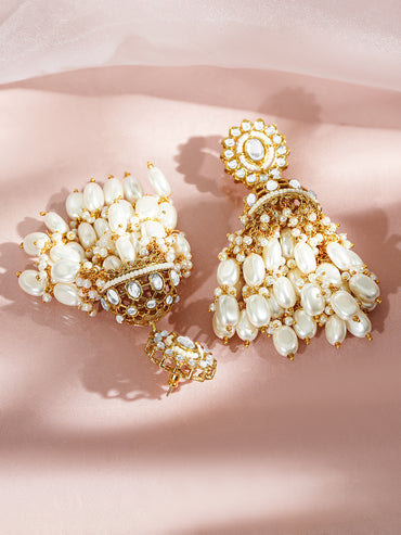 Refined Ivory Tone Jhumka