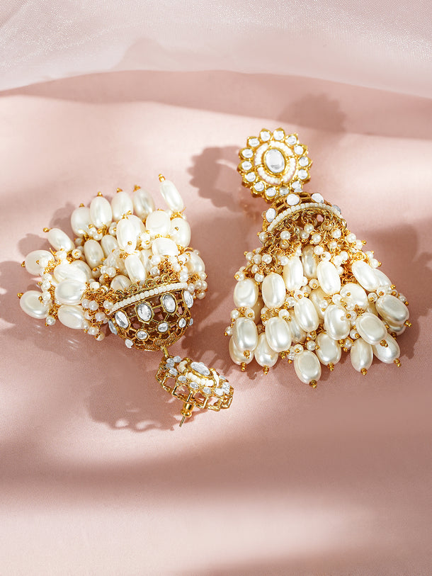 Refined Ivory Tone Jhumka