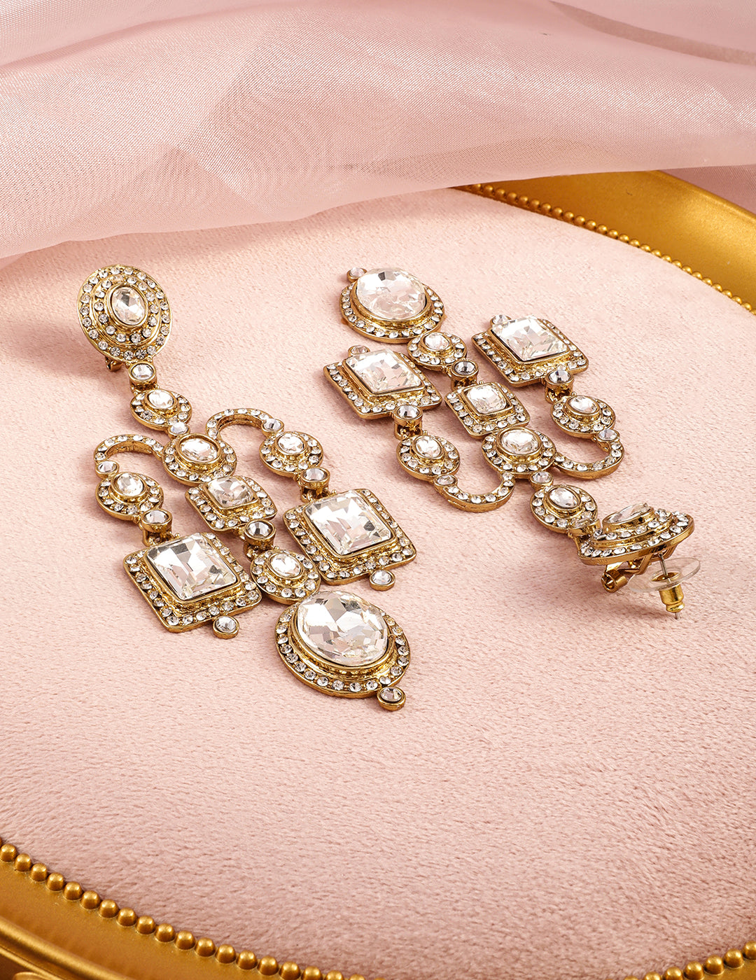 Fusion Hue Kundan Chandelier