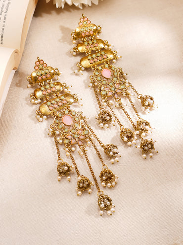 Royal Blush Festive Kashmiri Earrings