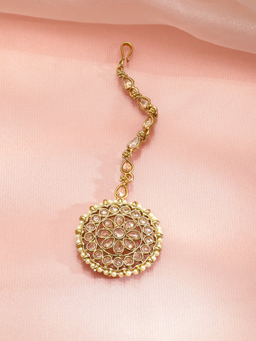 Whispers of Royalty Kundan Pearl Kaan Chain