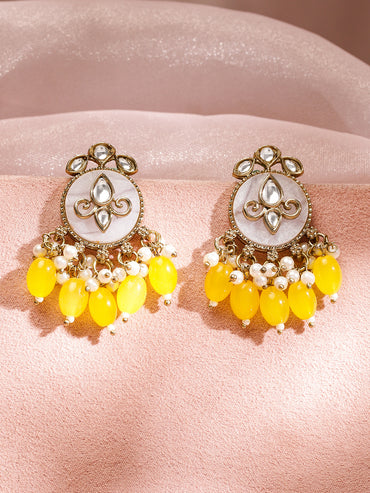 Yellow & White Radiance Danglers