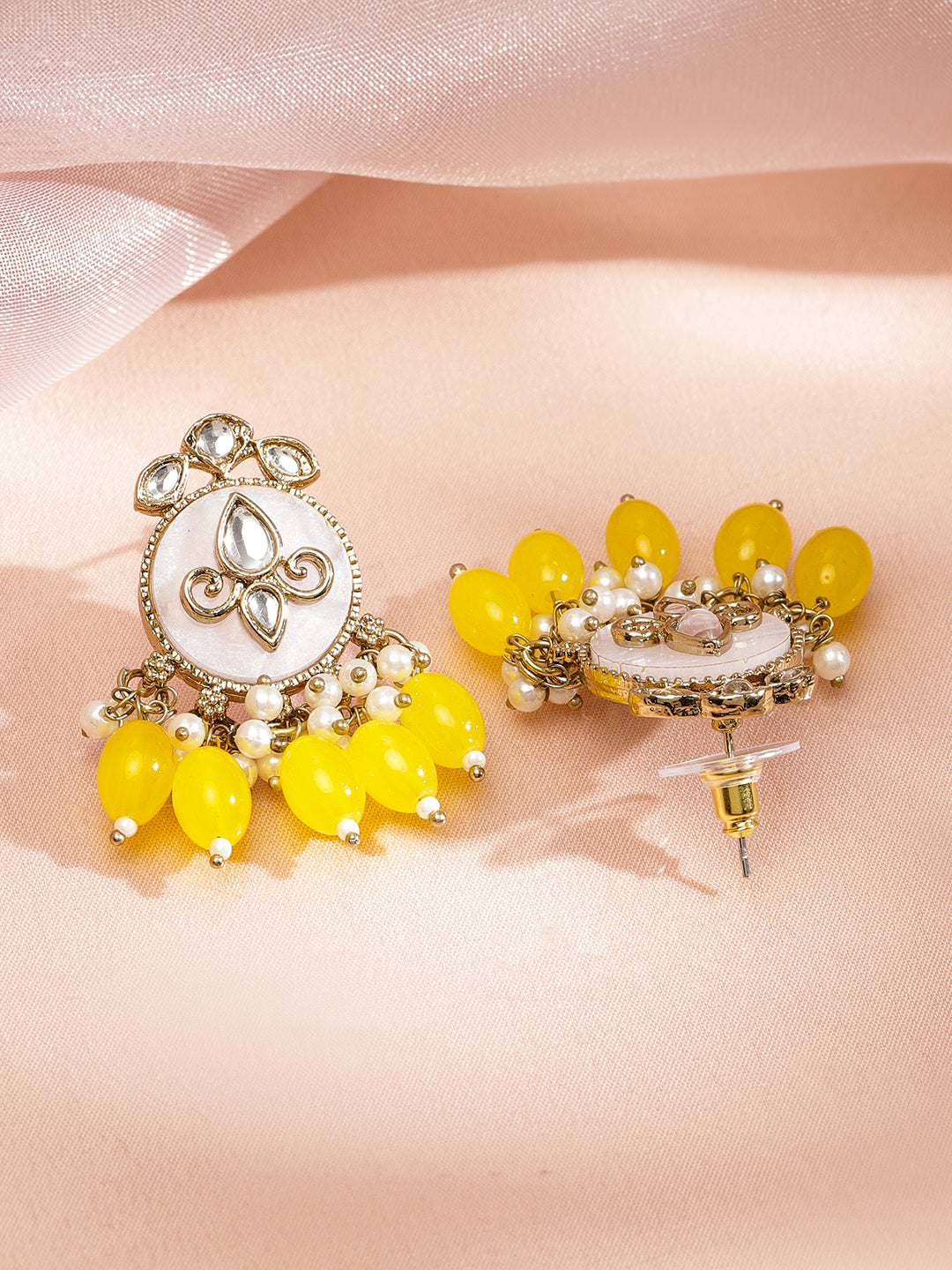 Yellow & White Radiance Danglers