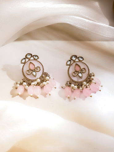 Lustrous Pastel Pink Earrings