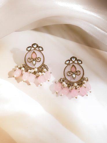 Lustrous Pastel Pink Earrings