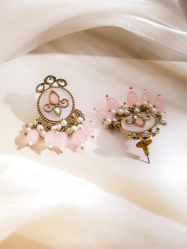 Lustrous Pastel Pink Earrings