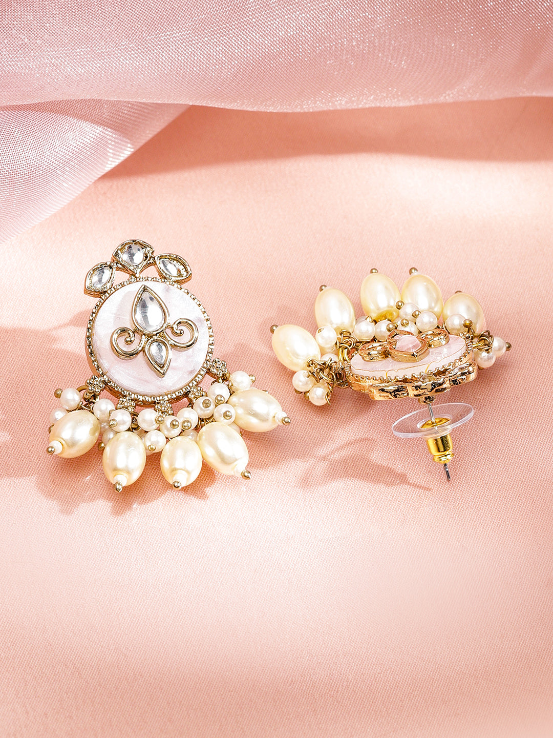 Moonlit Pearls & Kundan Danglers