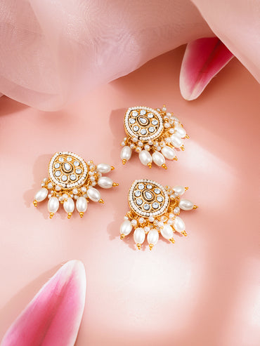 Pearl Glow Kundan Hair Accessories