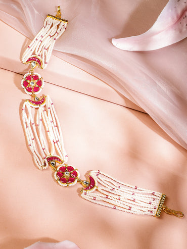 Bridal-Ready Pearl Pink Sheeshphool