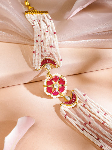 Bridal-Ready Pearl Pink Sheeshphool