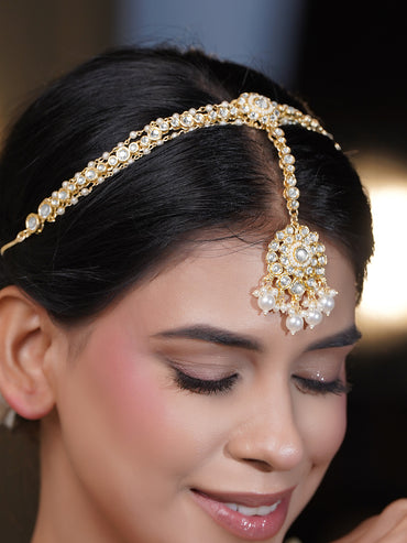 Regal Kundan Pearl Bridal Maathapatti