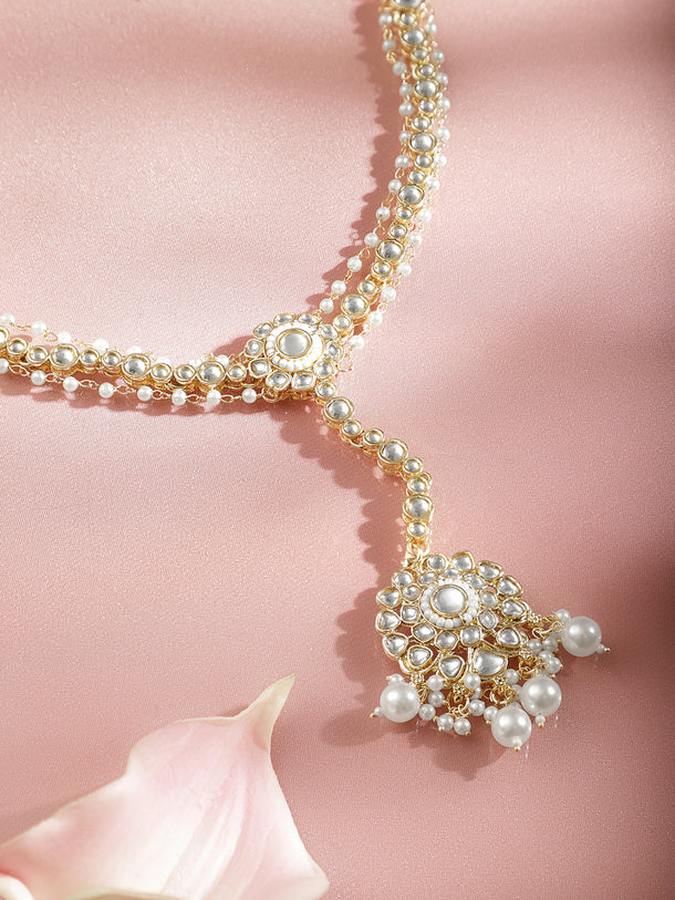 Regal Kundan Pearl Bridal Maathapatti