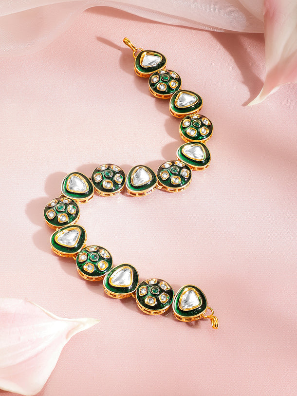 Crescent of Kundan Light Sheeshphool