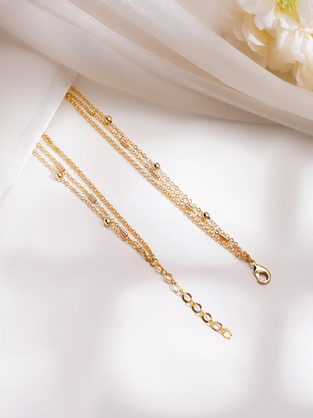 Gold Plated Layered Kundan Necklace