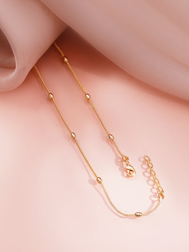 Gold Plated Cubic Zirconia Drop Necklace
