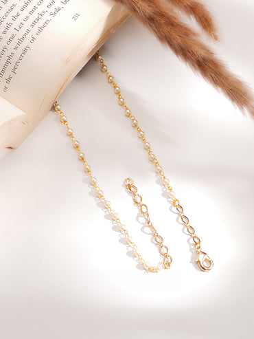Gold Plated Moon Motif Kundan Necklace
