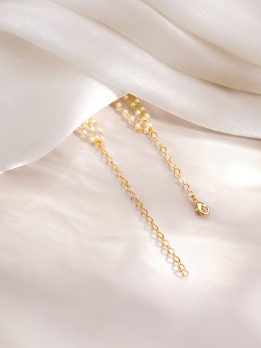 Gold Plated Pearl Detailed Moon Motif Kundan Choker
