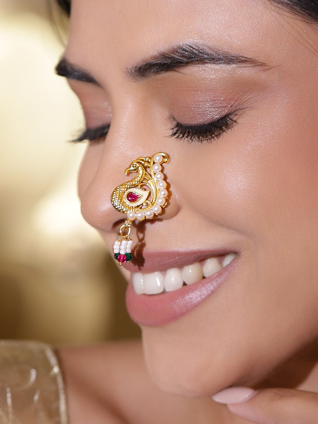 Peacock Glory Nose Ring