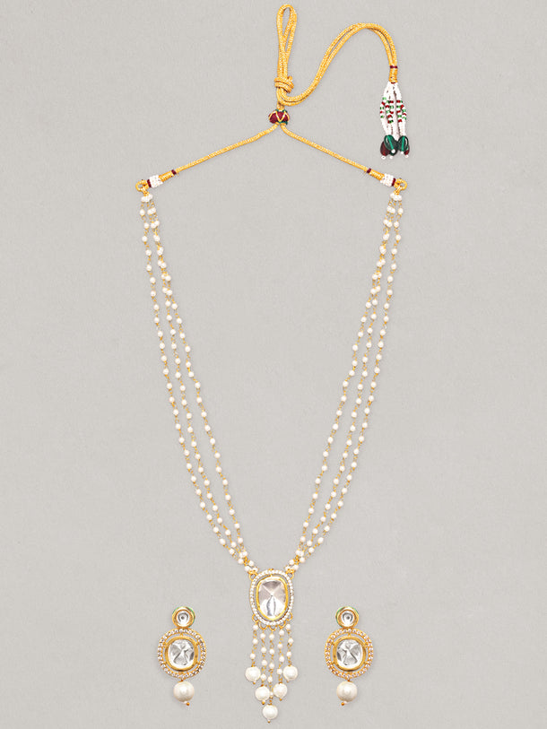 Kundan & Beads Long Necklace Set