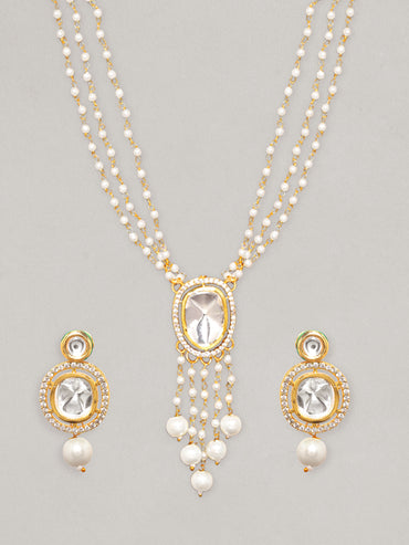 Kundan & Beads Long Necklace Set