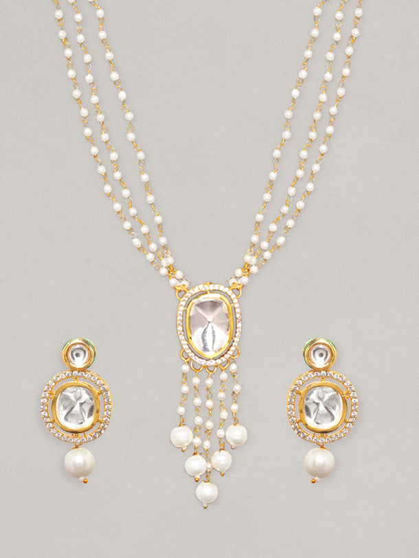 Kundan & Beads Long Necklace Set