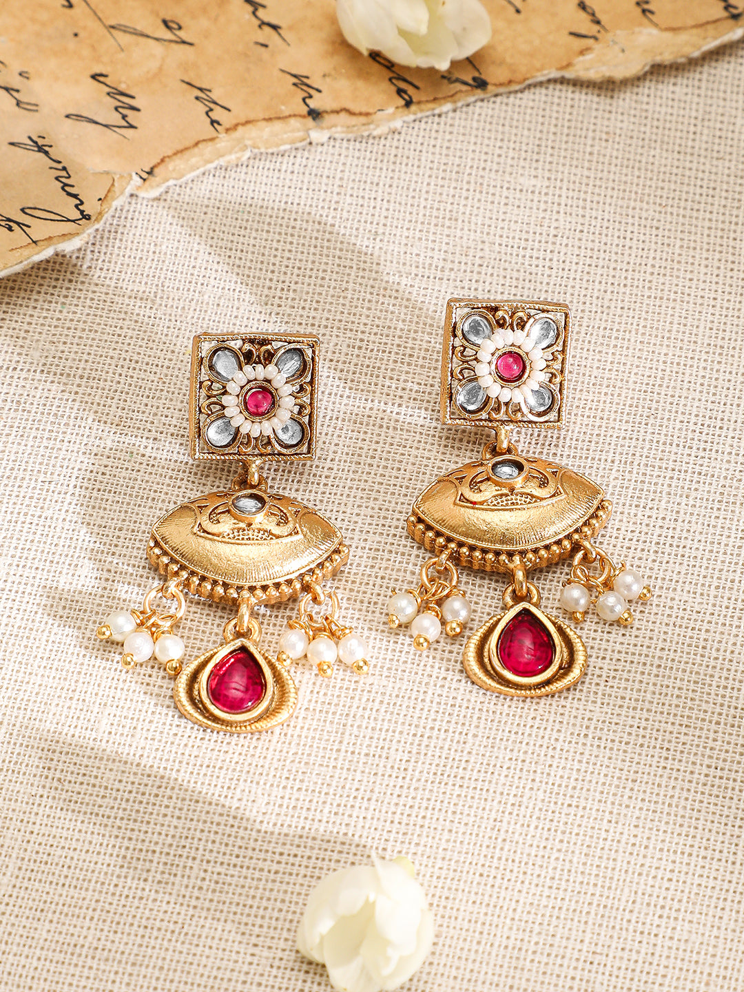 Tradition Pride with Kundan & Red Necklace Set
