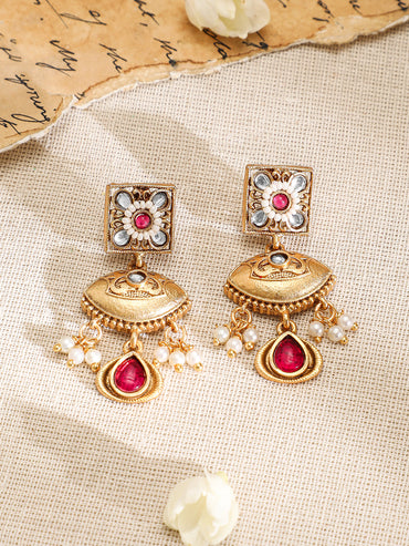 Tradition Pride with Kundan & Red Necklace Set