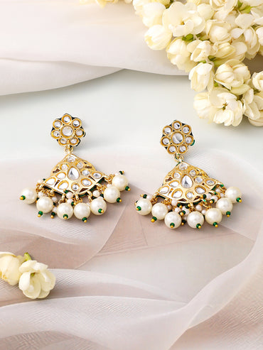 White Empire Kundan Pearl Choker Set