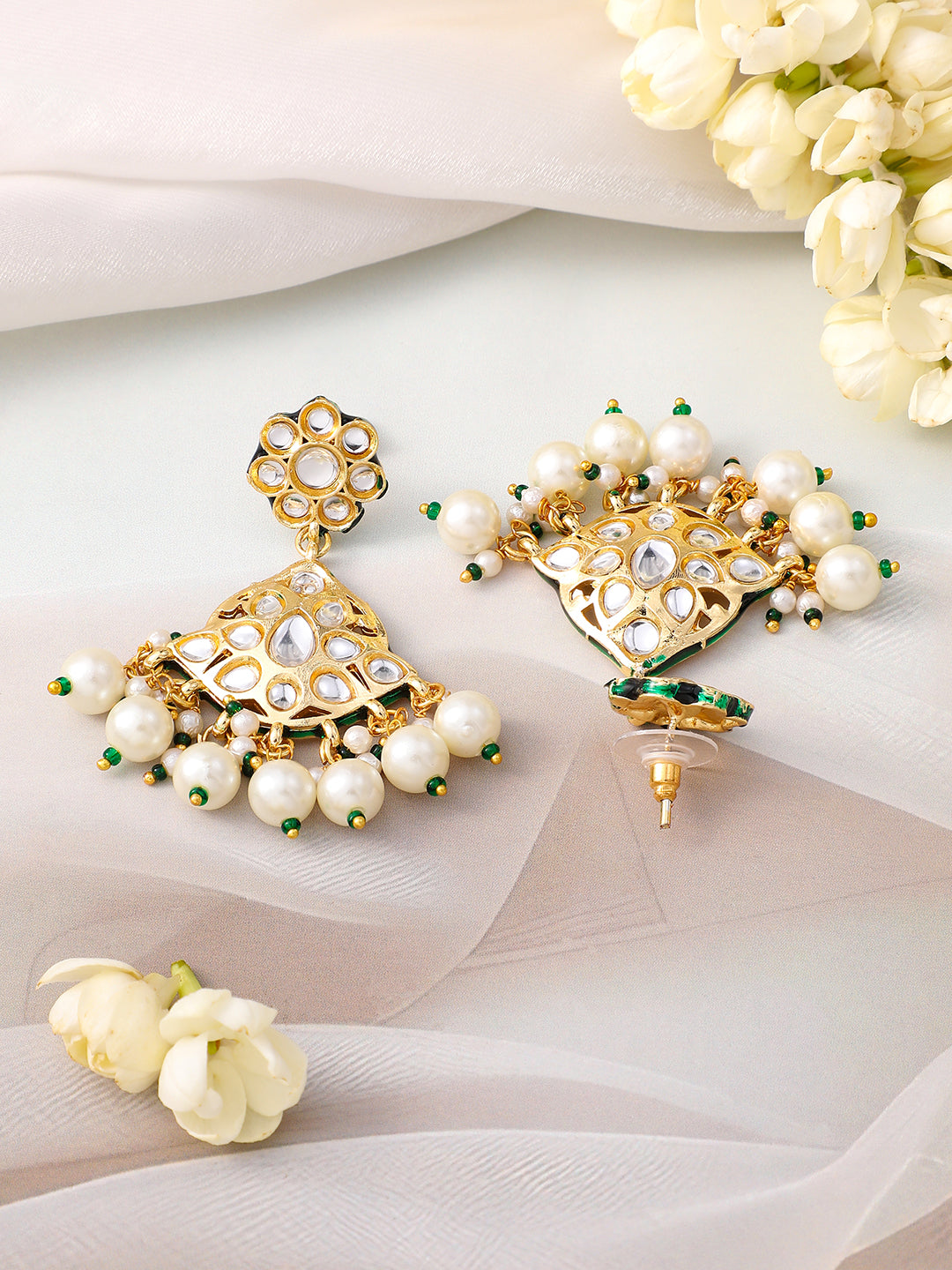 White Empire Kundan Pearl Choker Set