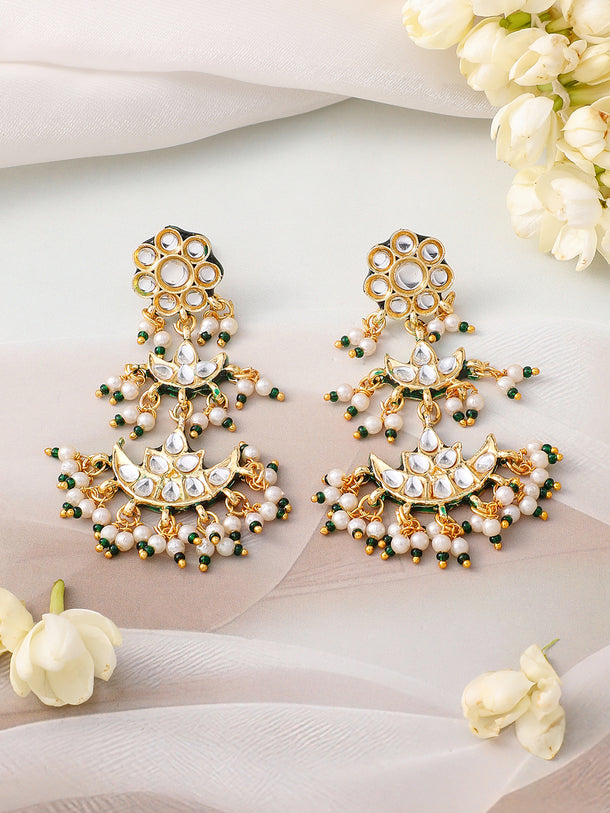 White Green Couture Necklace Set