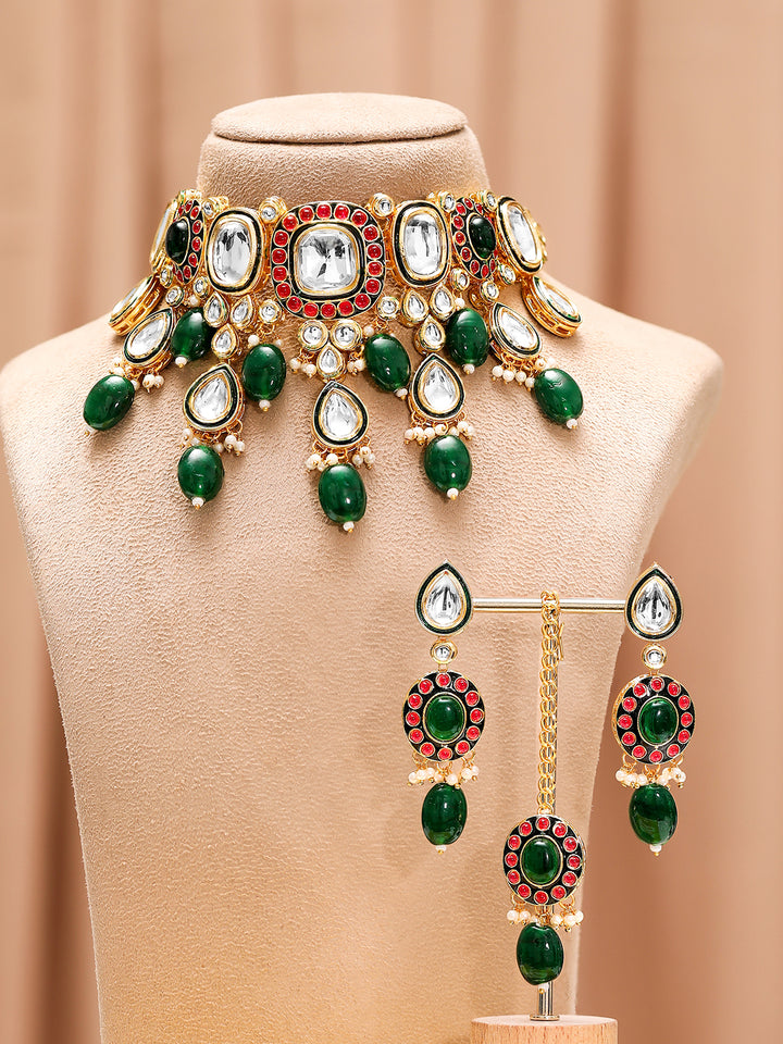 Royal Bloom Kundan Choker Set