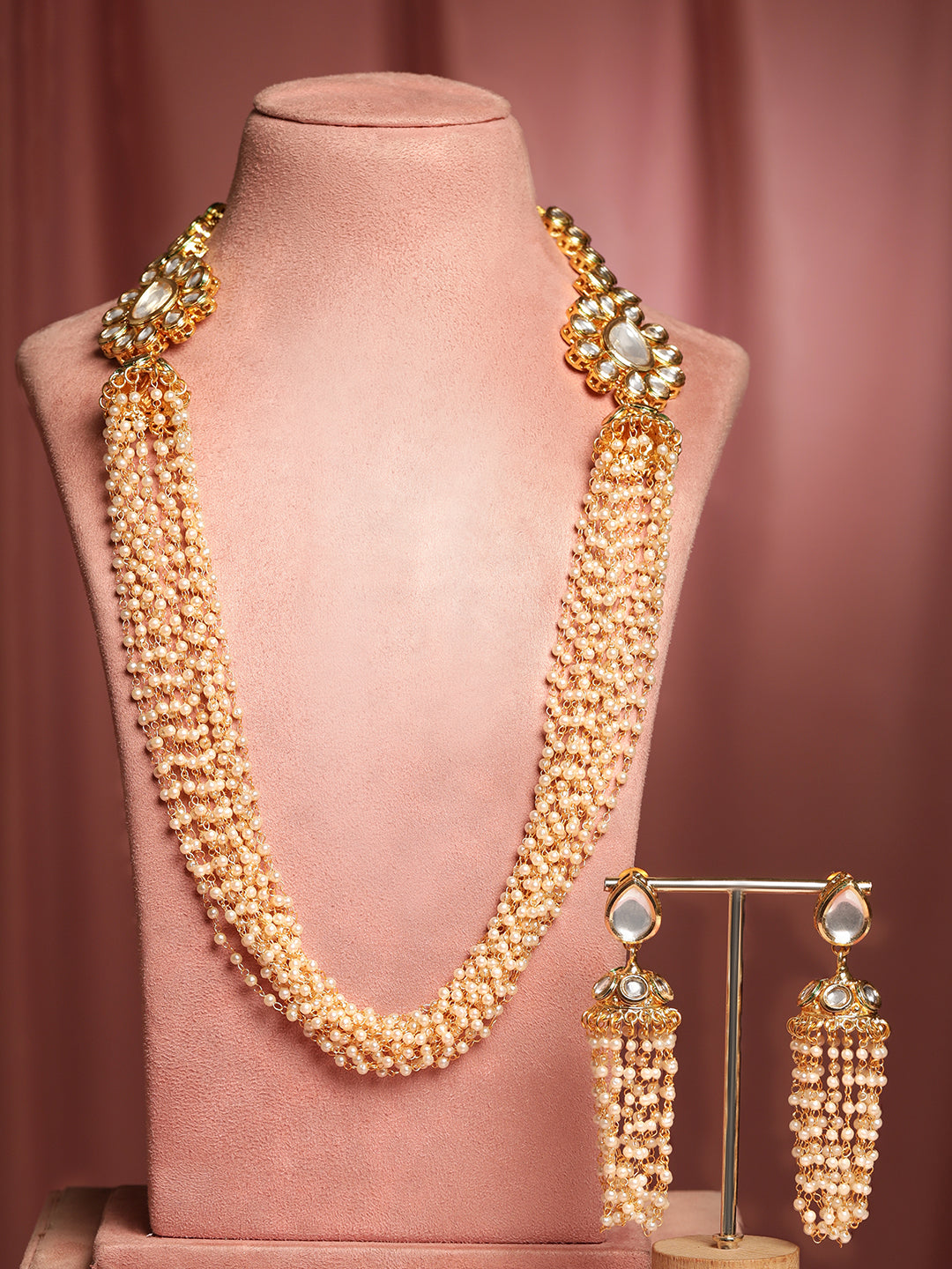 Golden Hour Kundan Pearl Necklace Set