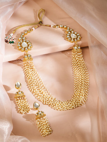 Golden Hour Kundan Pearl Necklace Set