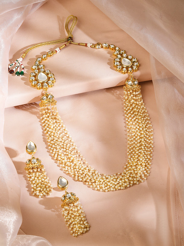 Golden Hour Kundan Pearl Necklace Set