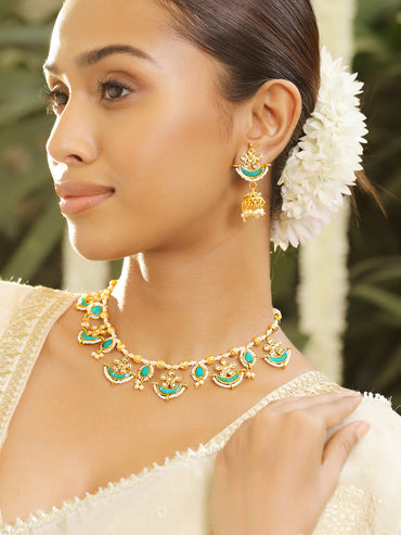 Boho Chic Light Blue Necklace Set