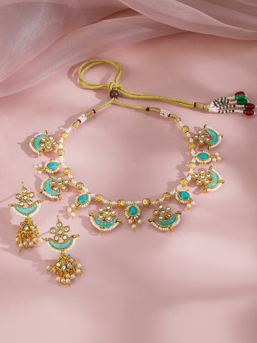 Boho Chic Light Blue Necklace Set