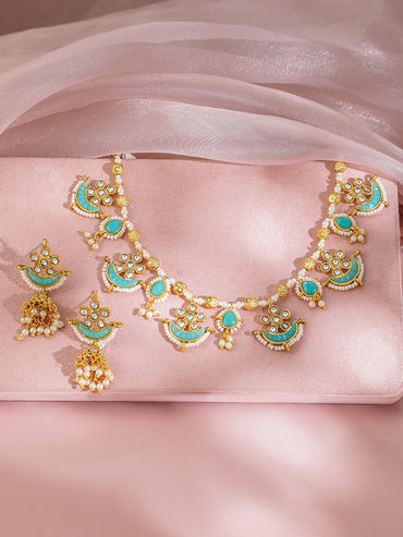 Boho Chic Light Blue Necklace Set