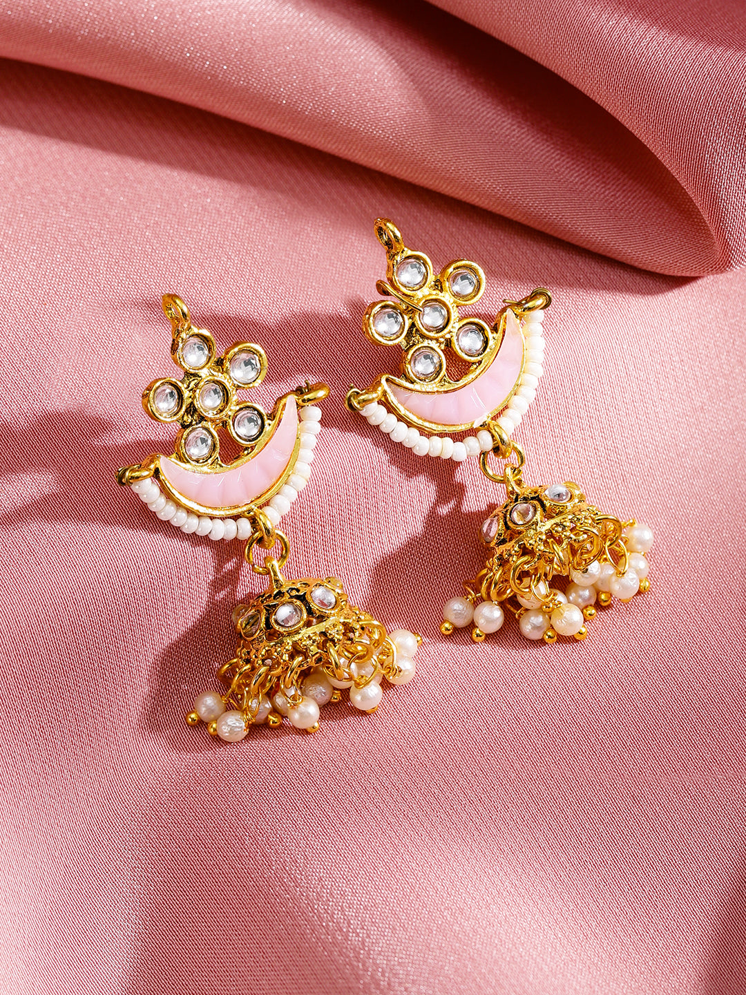 Soft Blush Kundan Necklace Set